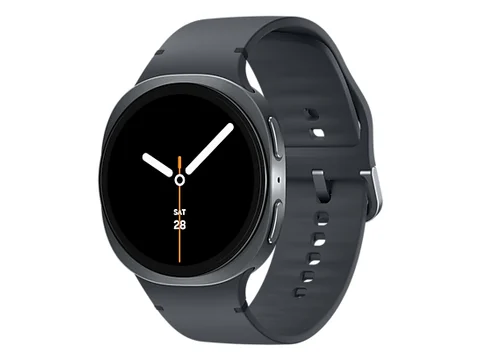 Samsung Galaxy Watch8 44 mm Smartwatch (1,47" Display, 32 GB, NFC, Wi-Fi, Bluetooth, Carbon-Schwarz, Sportband Graphit M/L) (MPN SM-L330NDAAEUE?AT) — Österreich Fachhandel