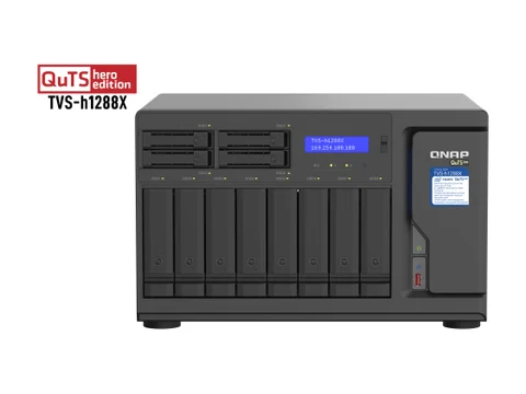 QNAP TVS-h1288X 12-Bay TurboNAS Server (Intel Xeon W-1250, 16GB RAM, 10GbE / 2.5GbE — Offene Verpackung) (MPN TVS-H1288X-W1250-16G) — Österreich Fachhandel
